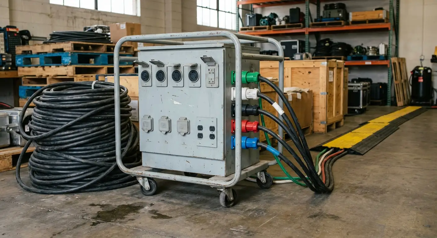 Commercial power distribution equipment ready for deployment in Apex, NC
