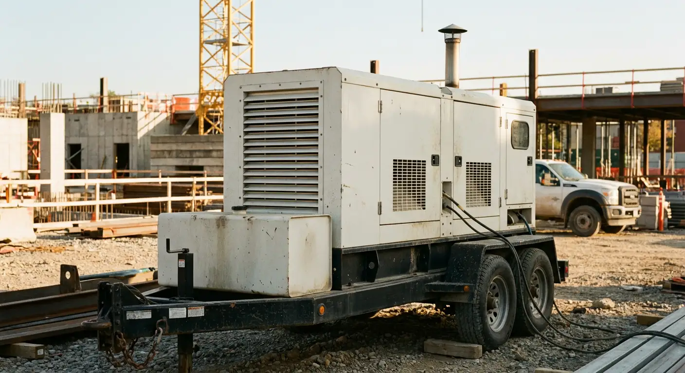 Construction generator rental background in Apex, NC