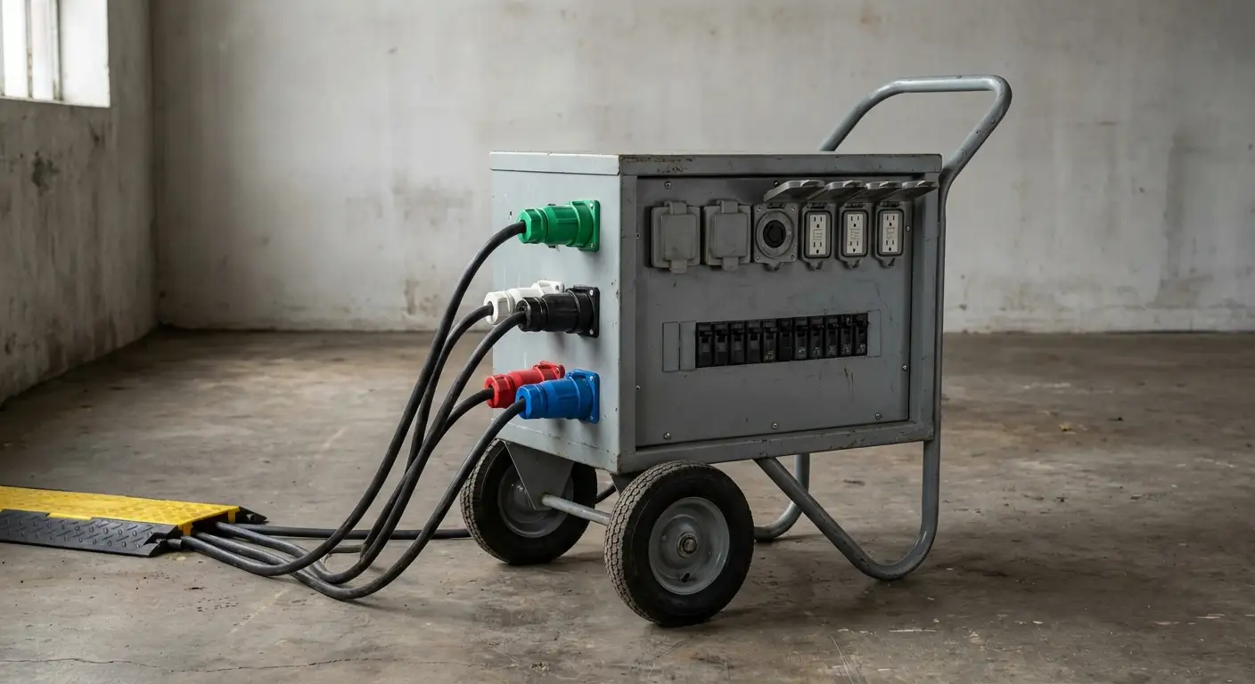 Temporary power distribution equipment in Apex, NC